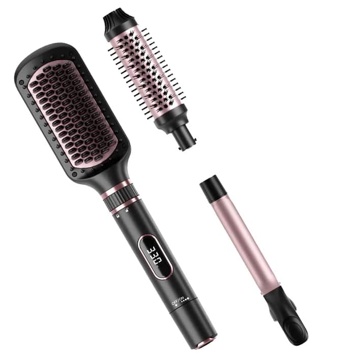 NICEBAY - Curling Iron, Professional Interchangeable Ceramic Curling Wands