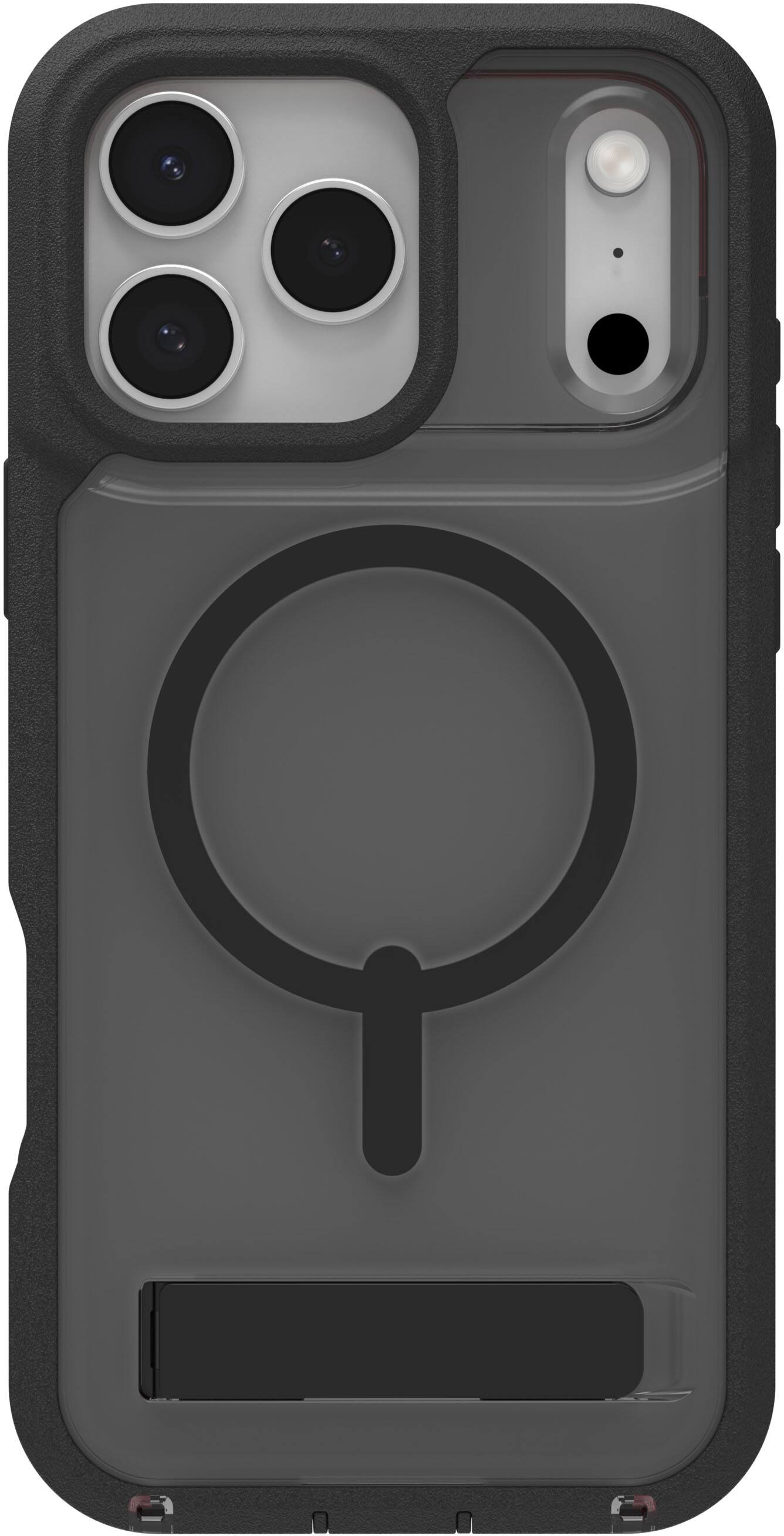 Alt View 10. ZAGG - Rainier Snap with Kickstand for Apple iPhone 17 Pro Max - Smoke Black.