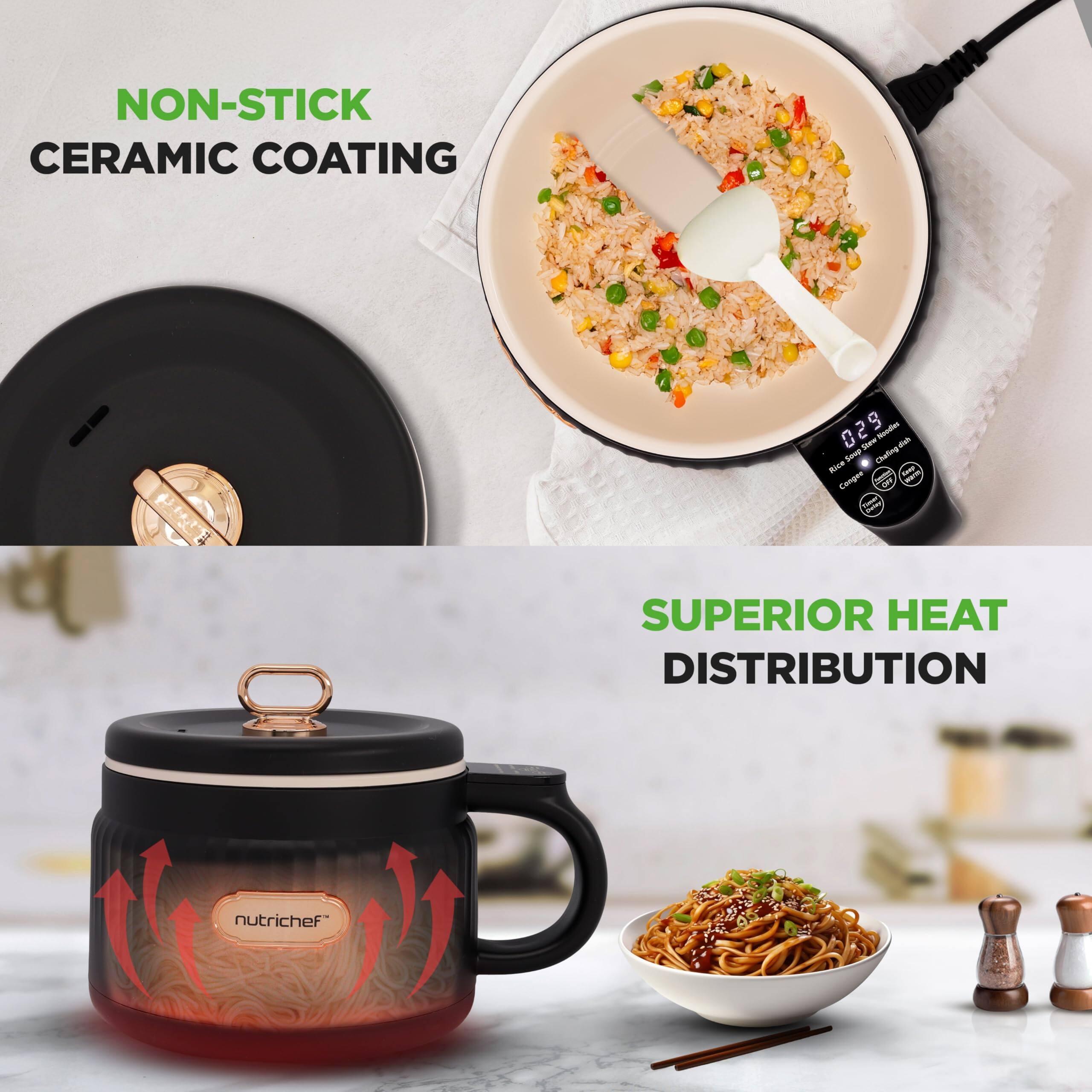 NON-STICK CERAMIC COATING

SUPERIOR HEAT DISTRIBUTION

nutrichef