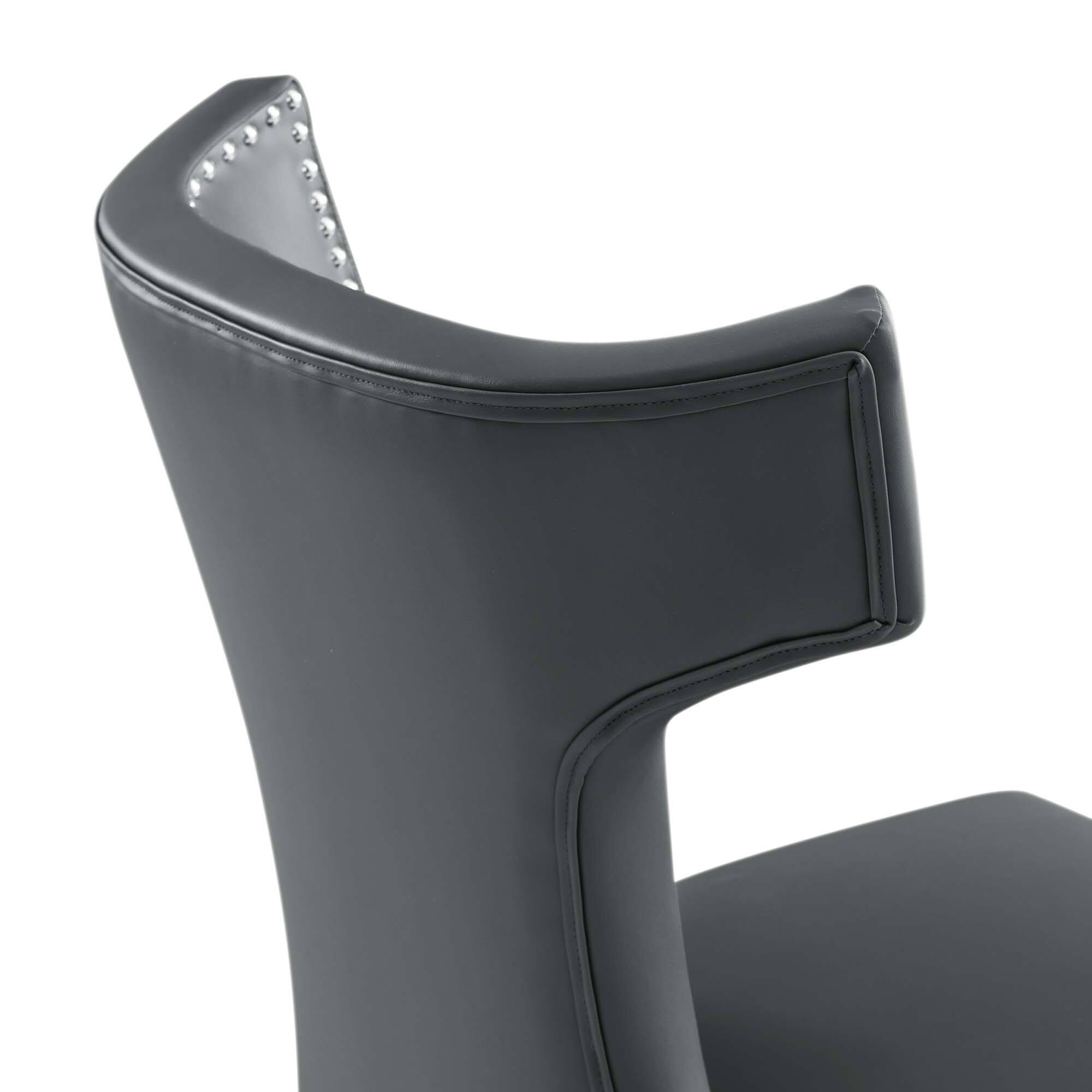 Alt View 4. Modway - Curve Vegan Leather Dining Chair by Modway - Gray.