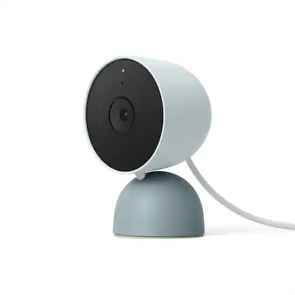 Front. Google - Nest Cam Indoor Wired Security Camera - Fog.