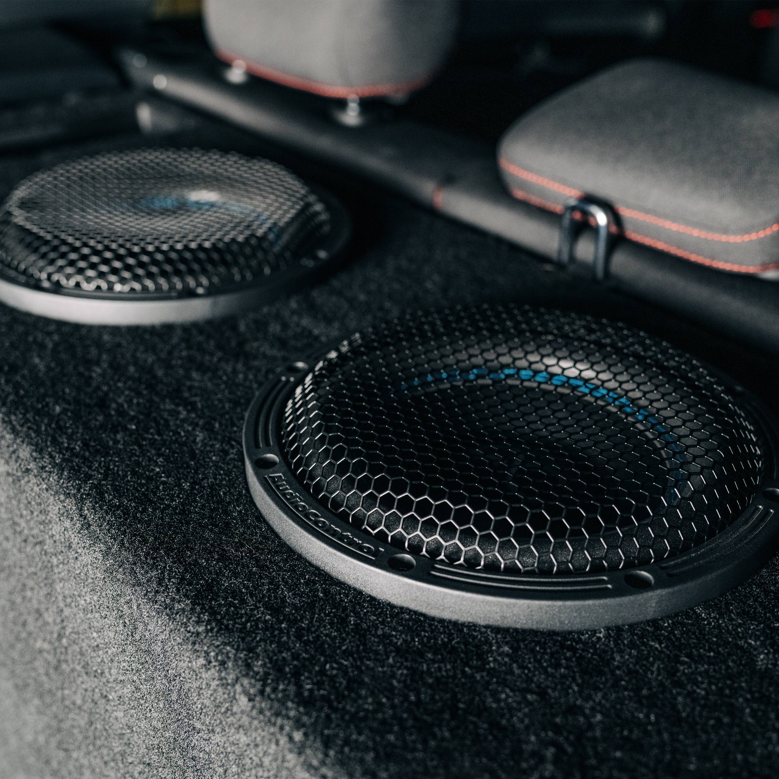 Alt View 20. AudioControl - Spike Series 8” Single-Voice-Coil 2-Ohm High-Performance Subwoofer - Black/Blue.