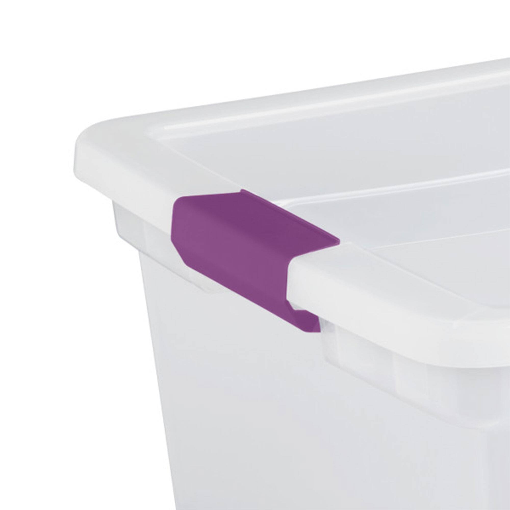 Alt View 8. Sterilite - Sterilite 66 Quart ClearView Storage Tote Container with Latching Lid, (18 Pack) - Clear.