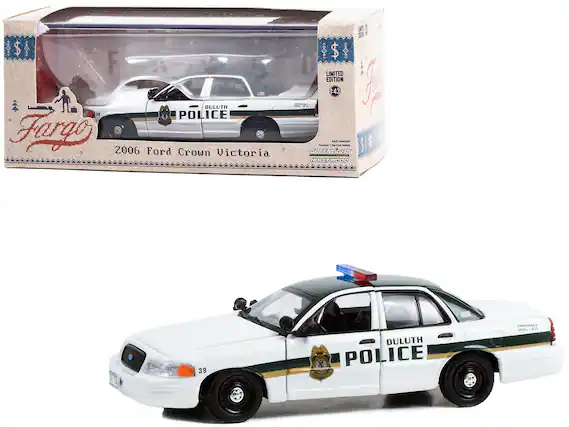Fargo
2006 Ford Crown Victoria
DULUTH POLICE
LIMITED EDITION
1:43
GREENLIGHT HOLLYWOOD
EMERGENCY DIAL-911
39