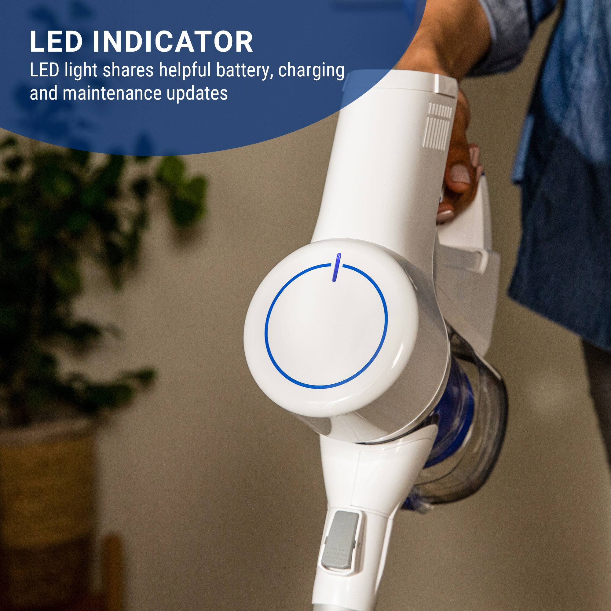 LED Indicator: LED light shares helpful battery, charging, and maintenance updates.