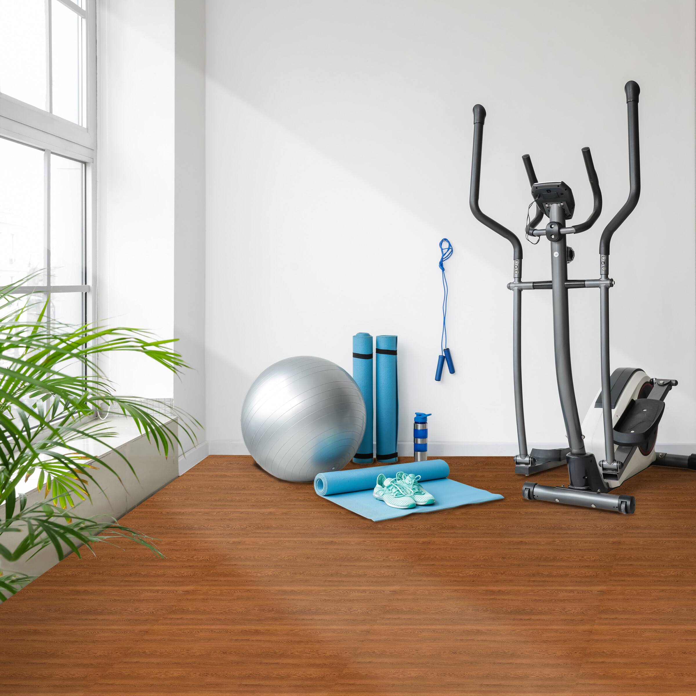 Alt View 3. Sorbus - Sorbus 120 Sq. Ft. Wood Grain Floor Tiles Foam Mat EVA Interlocking Mats Tile 3/8-Inch Thick Flooring Mats w/Borders - Pecan.