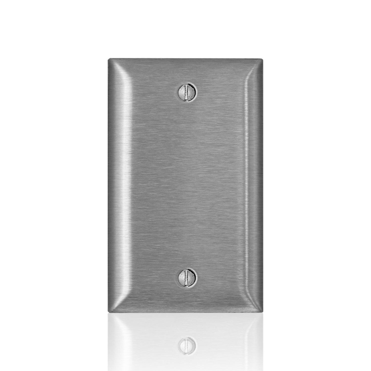 Leviton - C-Series Satin 1 gang Stainless Steel Blank Wall Plate 1 pk - Silver price history on PriceWatchPro