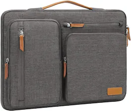 mosiso - 360 Protective Laptop Handbag Sleeve 15 inch for MacBook Air 15 M5 M4 M3 M2 / Pro 15 Dell XPS Plus - Taupe Gray