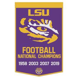 WinCraft - LSU Tigers 24" x 38" Wool Championship Banner - Multicolor