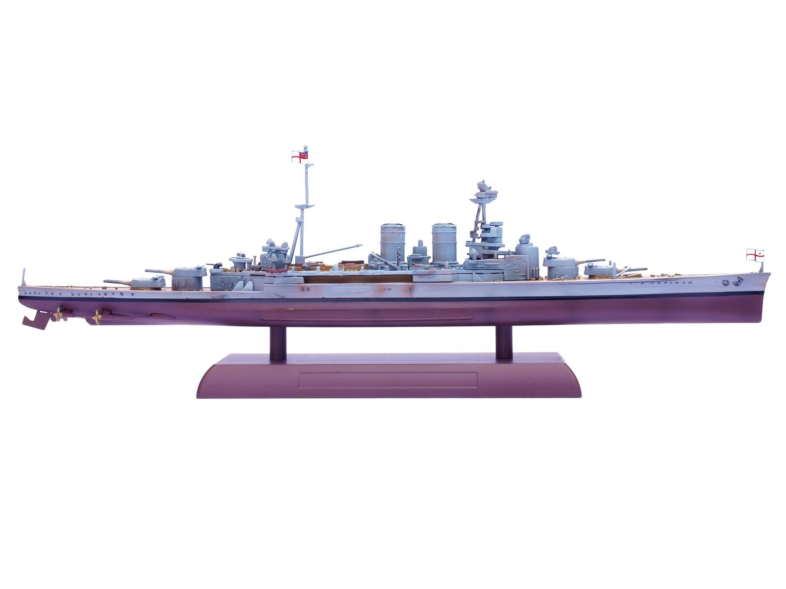 Angle. Legion - HMS Hood Battlecruiser "British Royal Navy" 1/1000 Diecast Model by Legion - Multicolor.