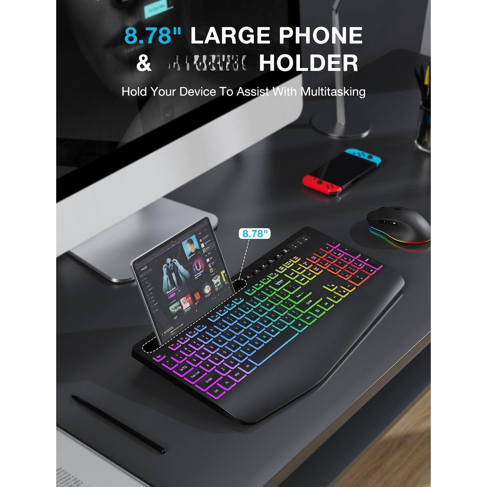 8.78" LARGE PHONE & HOLDER  
Hold Your Device To Assist With Multitasking