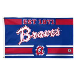 WinCraft - Atlanta Braves 3' x 5' Single-Sided Franchise Establishment Deluxe Flag - Multicolor