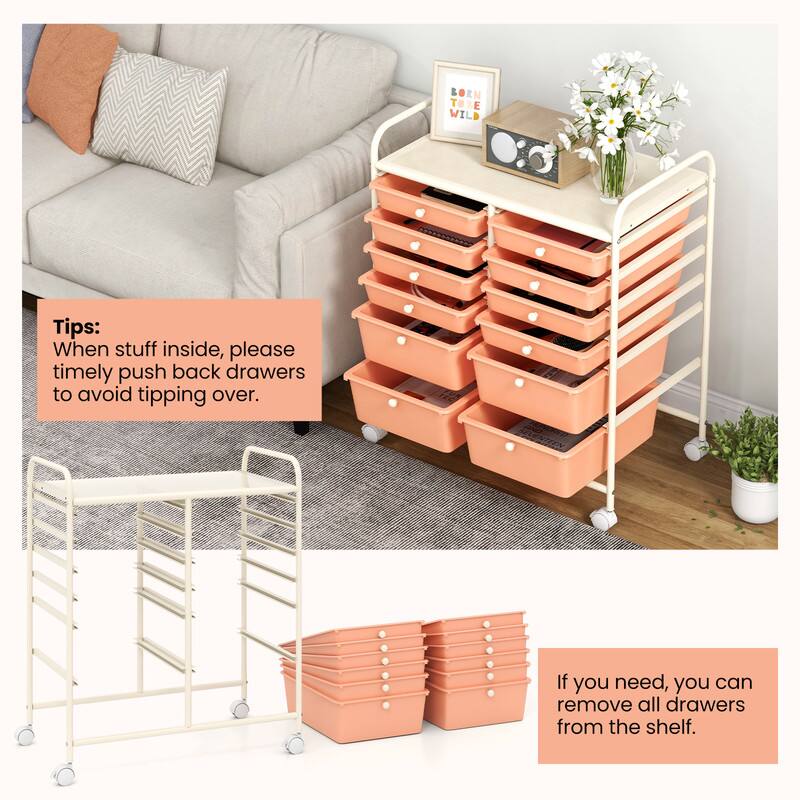 BORN TO BE WILD

Tips: When stuff inside, please timely push back drawers to avoid tipping over. If you need, you can remove all drawers from the shelf.