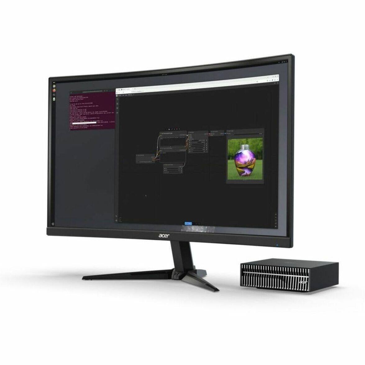Alt View 17. Acer - Veriton GN100 Desktop - ARM Cortex X925 - 128GB Memory - 4TB SSD - Black.