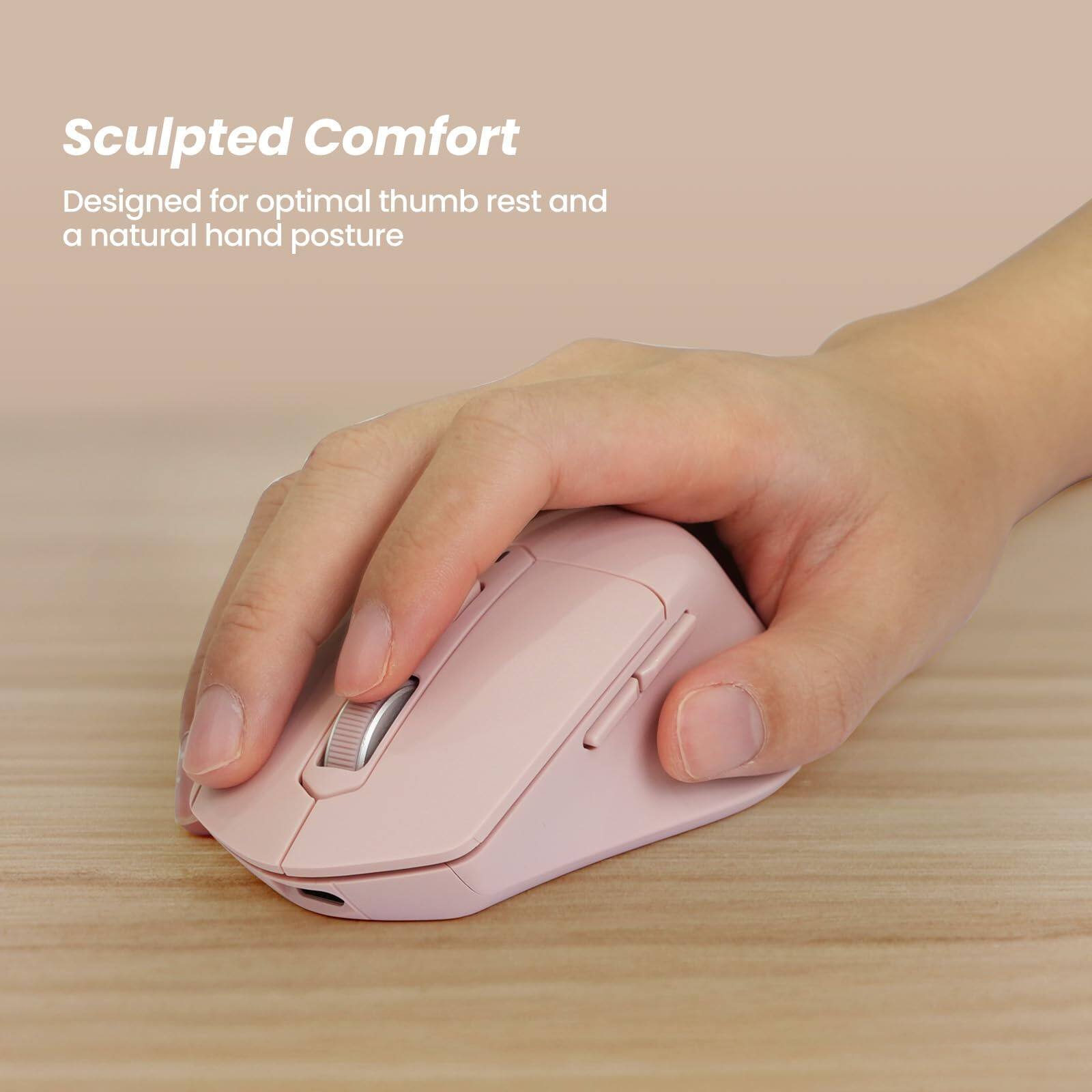 Sculpted Comfort  
Designed for optimal thumb rest and a natural hand posture