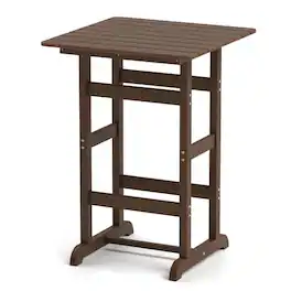 Boyel Living - 30 Inch Square Bar Table for Outdoor Patio Use - Brown