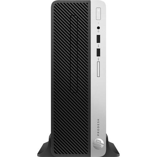 Alt View 3. HP - ProDesk 400 G5 SFF Intel Core i3-8100 3.6 GHz 8GB DDR4 128GB SSD Intel UHD Graphics 630 Windows 11 Pro Education Desktop - Black.