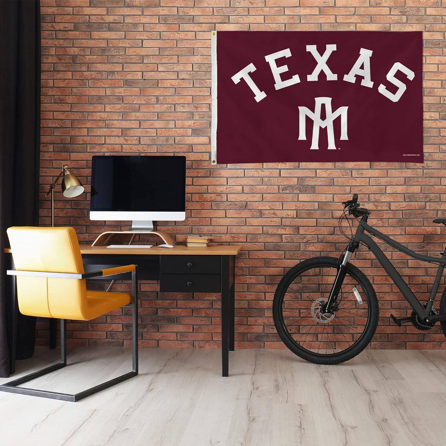 Alt View 2. Rico Industries - Texas A&M Aggies 3X5 Indoor Outdoor Banner Flag with grommets for hanging - Multi.