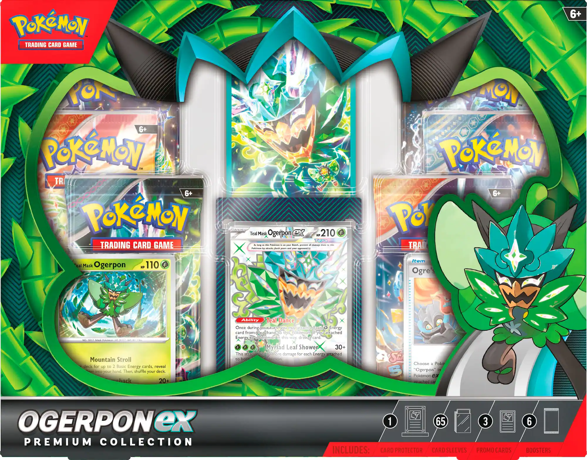 teal mask ogerpon pokemon card value ex - 012/131 12 RarityPromo Hit Points110 HP Colorless Mountain Stroll Search your deck for up to 2 Basic Energy cards Teal Mask Ogerpon ex (Fantastical
