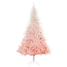 Homcom - Unlit Spruce Artificial Christmas Tree with Realistic Branches and 800 Tips - Pink