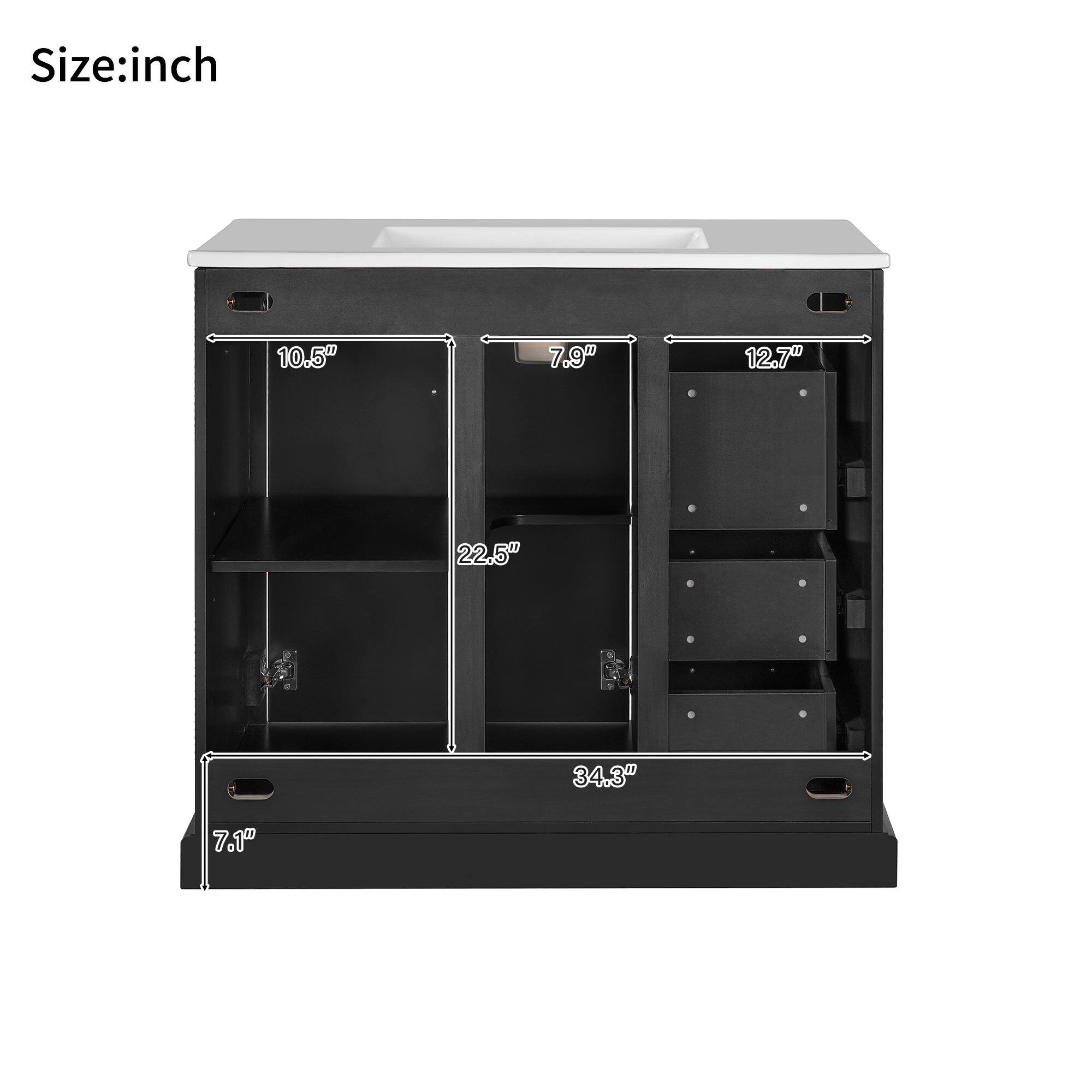 Size: inch  
10.5" 7.9" 12.7" 22.5" 34.3" 7.1"