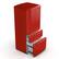 Alt View 5. Forno Appliances - 33 in. Wide Luigi 18 Cu. Ft. French Door Refrigerator with Handle-free Design - Red.