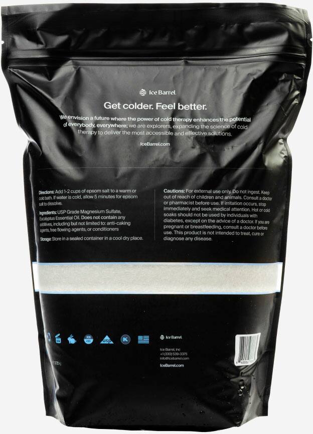 Ice Barrel Cold Plunge Epsom Salt Lavender Black Esb/Sta/Pl/Mk/Lav