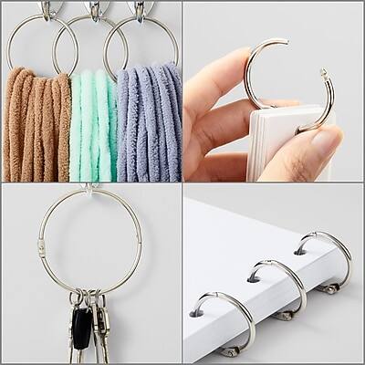 Alt View 3. Staples - Book Rings, 1", Silver, 100/Pack  - Silver.