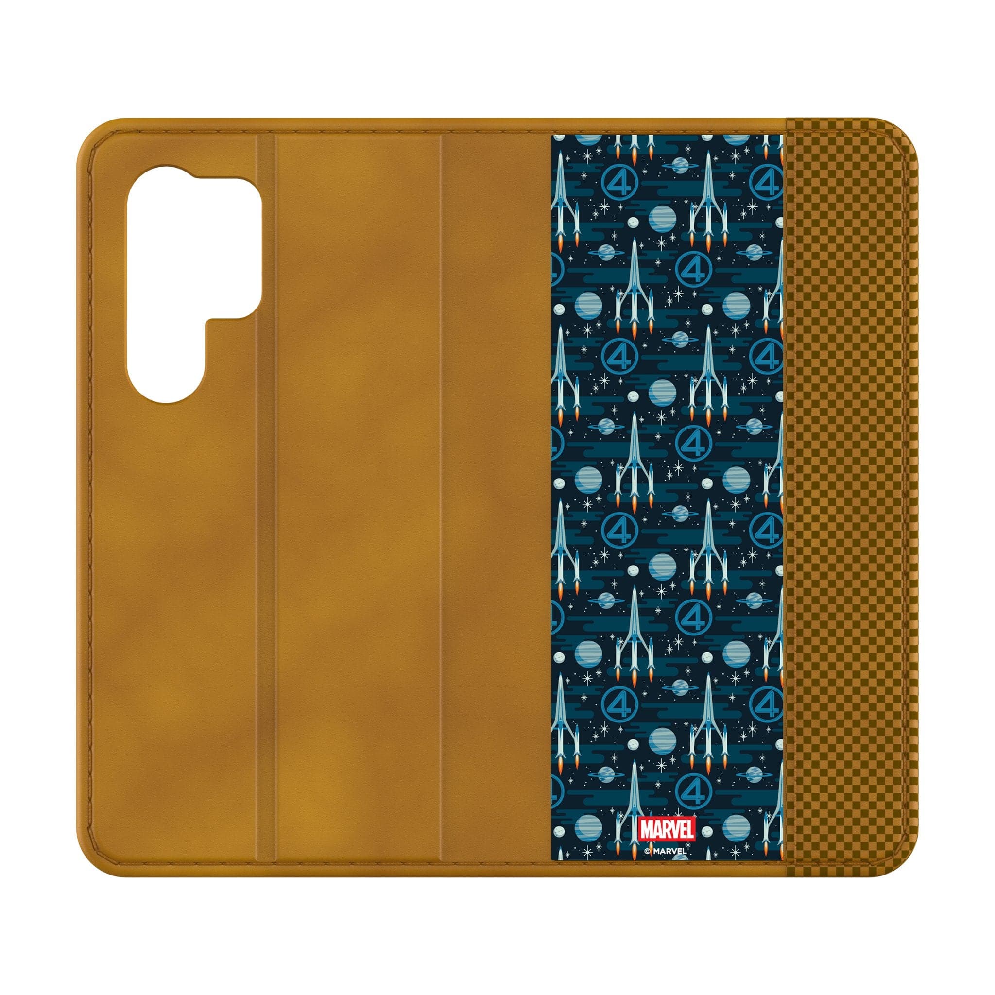 Keyscaper - Marvel Pattern Folio Phone Case - Samsung Galaxy S24 - Fantastic Four