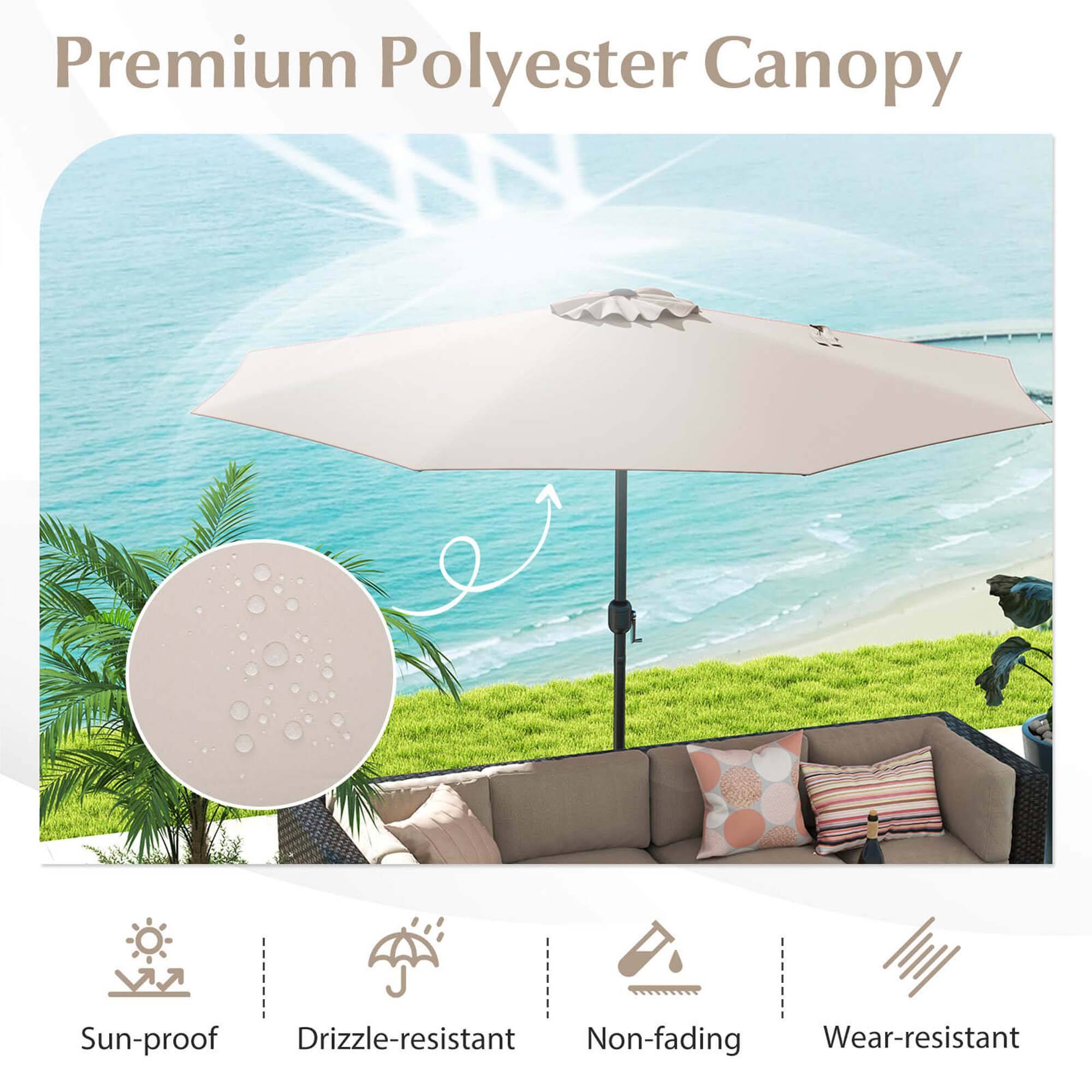 Premium Polyester Canopy Sun-proof Drizzle-resistant Non-fading Wear-resistant