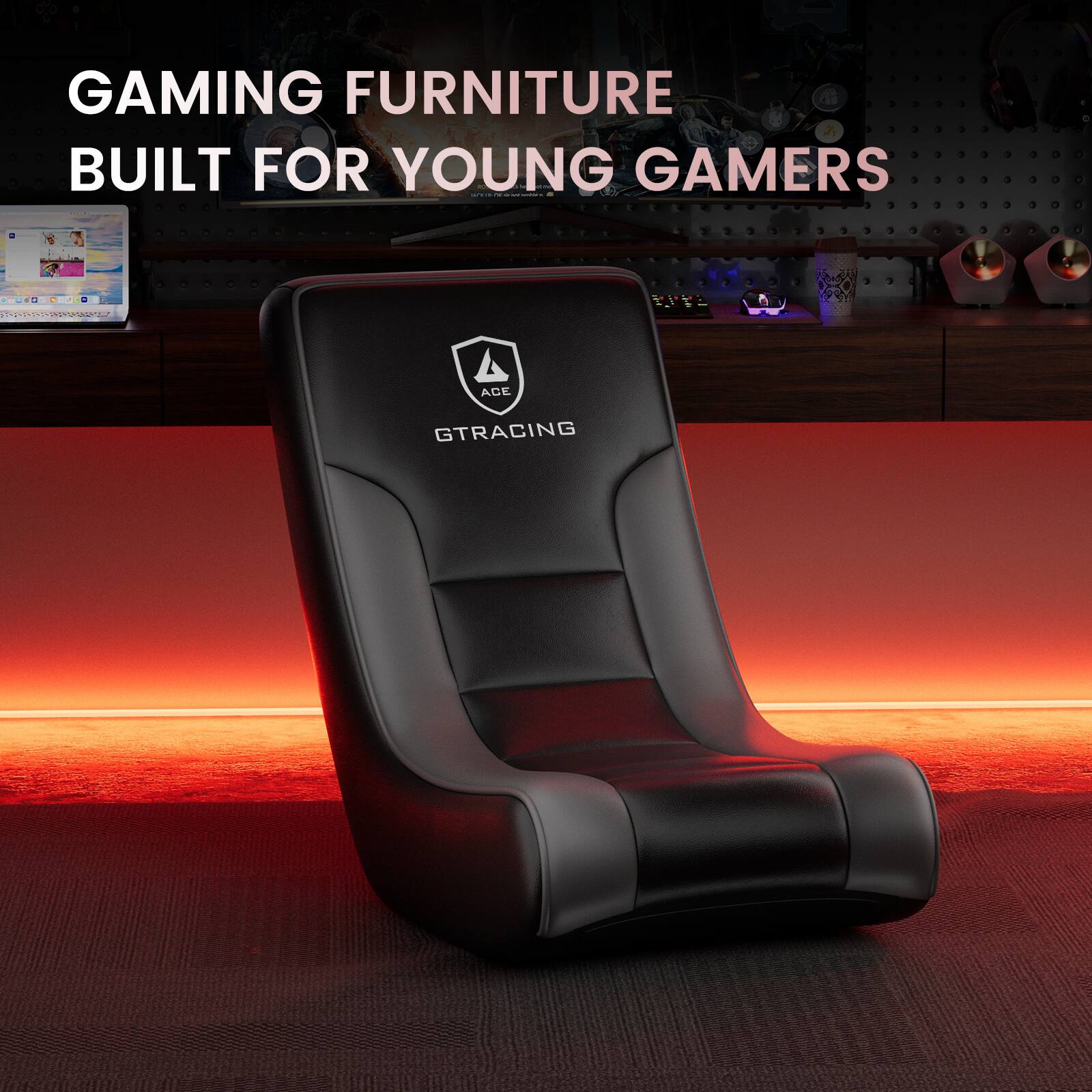 GAMING FURNITURE  
BUILT FOR YOUNG GAMERS  

AGE  
GTRACING