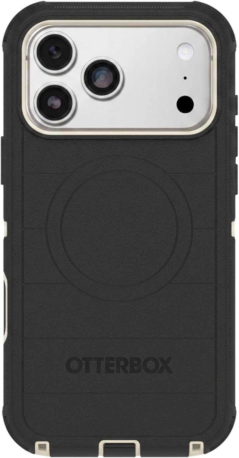 Left. OtterBox - OtterBox - Defender Series Pro Hard Shell for Apple iPhone 18 Pro Max and Apple iPhone 17 Pro Max - Graphite Shadow (Black & Grey).