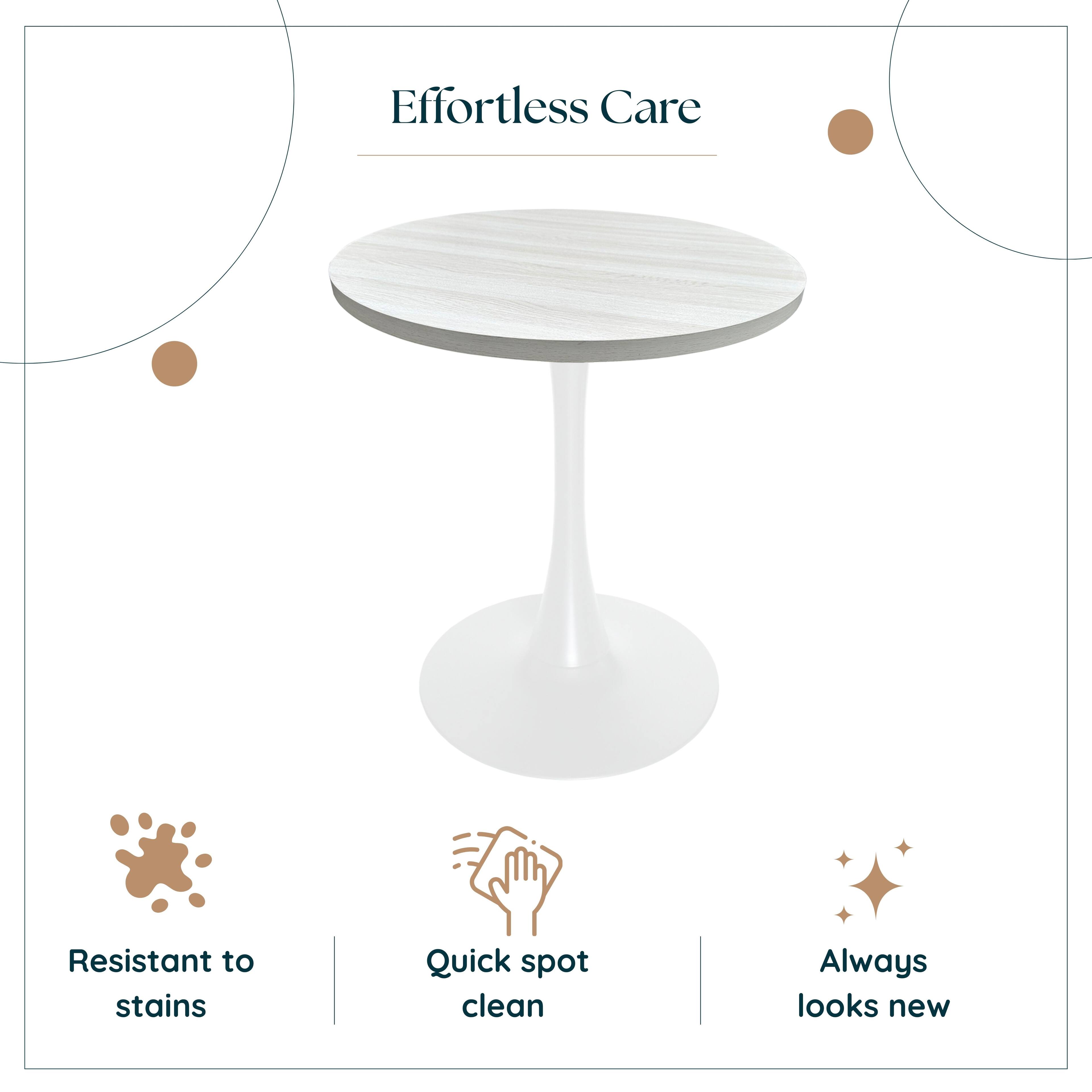 Effortless Care  
Resistant to stains  
Quick spot clean  
Always looks new