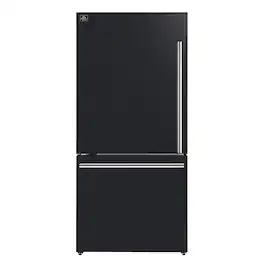 Forno Appliances - Milano Espresso 17.2 Cu. Ft. Bottom Freezer Refrigerator with Built-In Ice Maker - Black