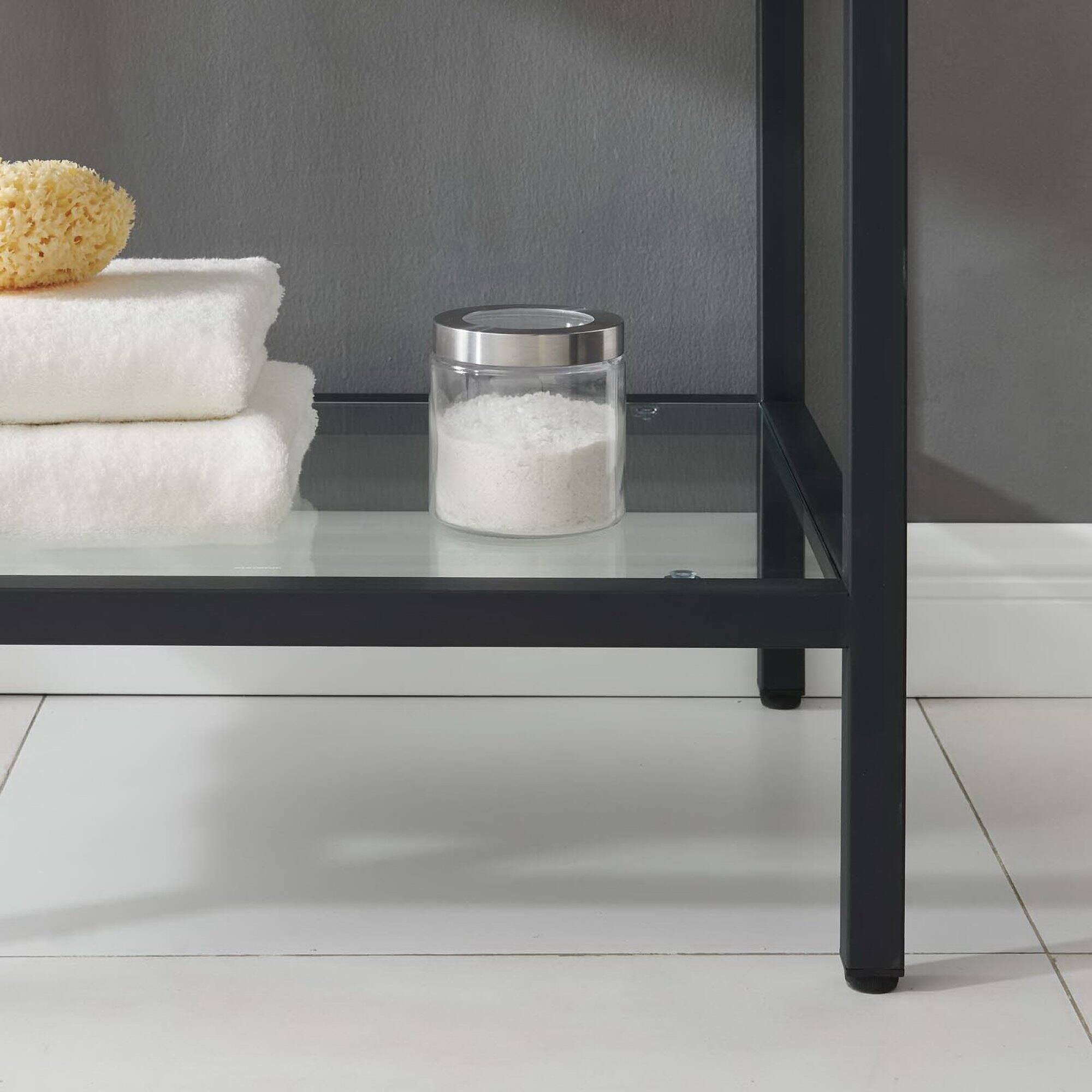 Back. Modway - Kingsley Stainless Steel Bathroom Vanity - Black White.