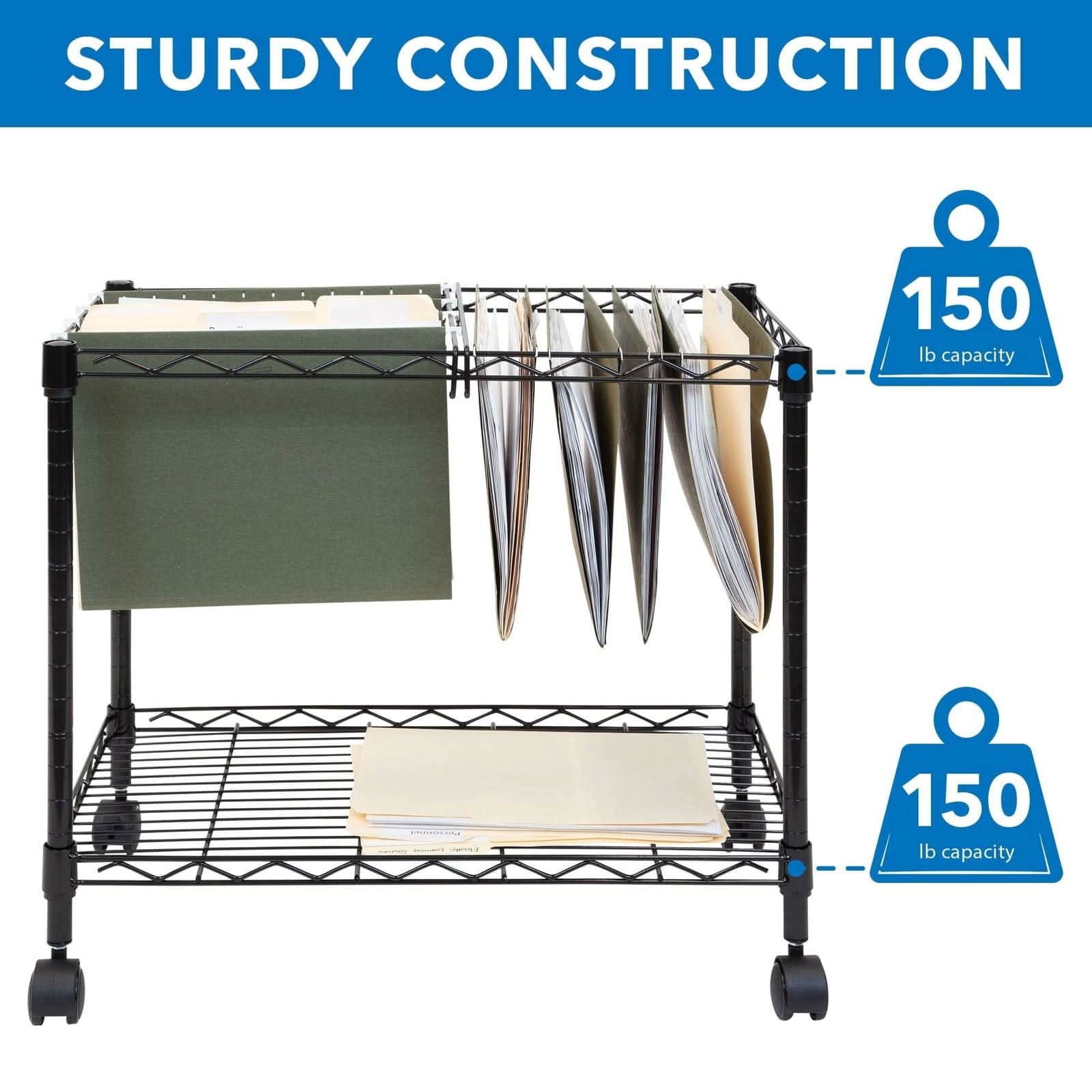 STURDY CONSTRUCTION  
150 lb capacity