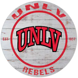Jardine - UNLV Rebels 20'' Weathered Indoor/Outdoor Circle Sign - White