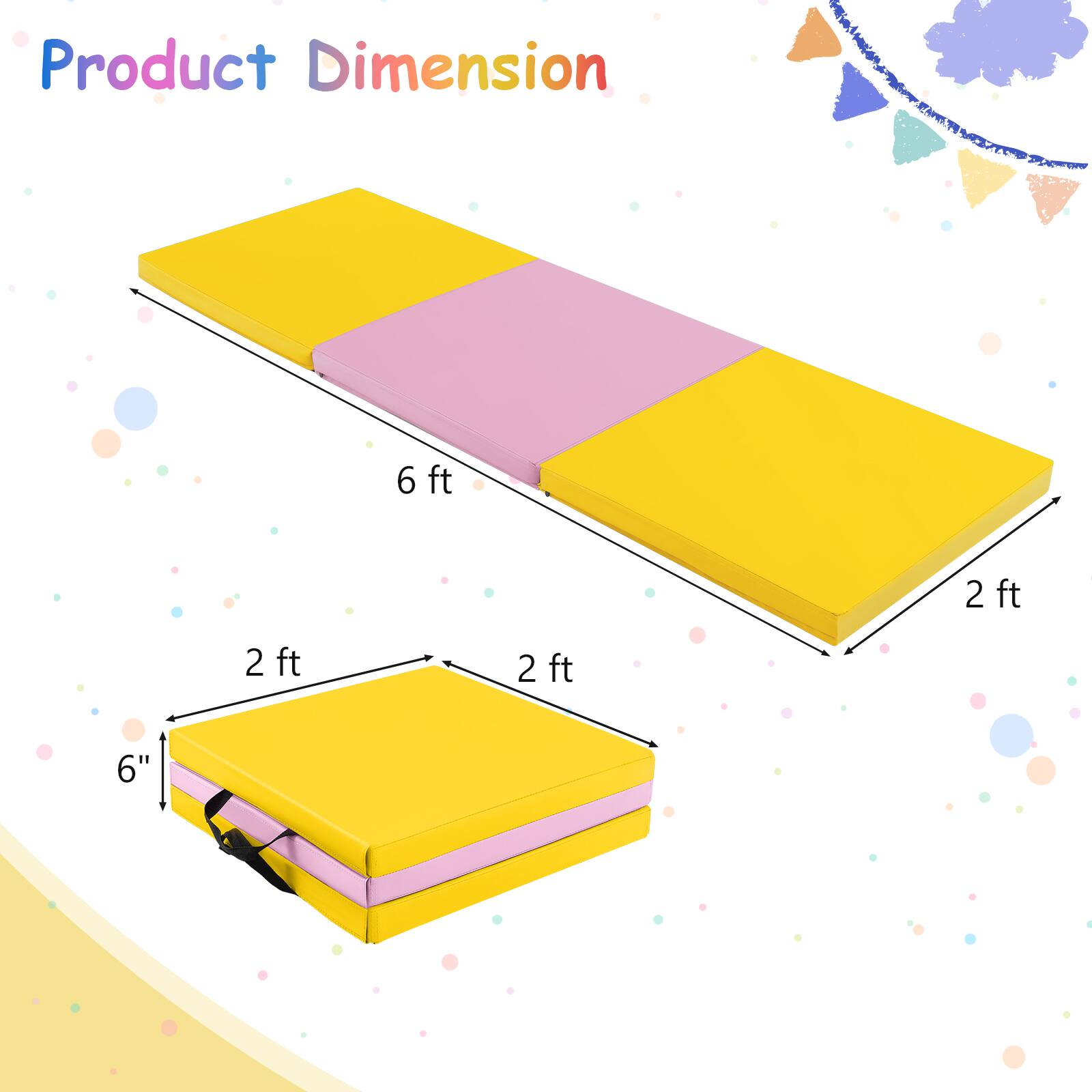 Product Dimension

6 ft x 2 ft x 2 ft x 6"