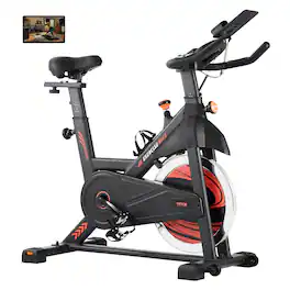 VEVOR - Exercise Bike, Adjustable Magnetic Resistance Stationary Bike, Indoor Cycling Bike for Home Cardio - Orange,Black