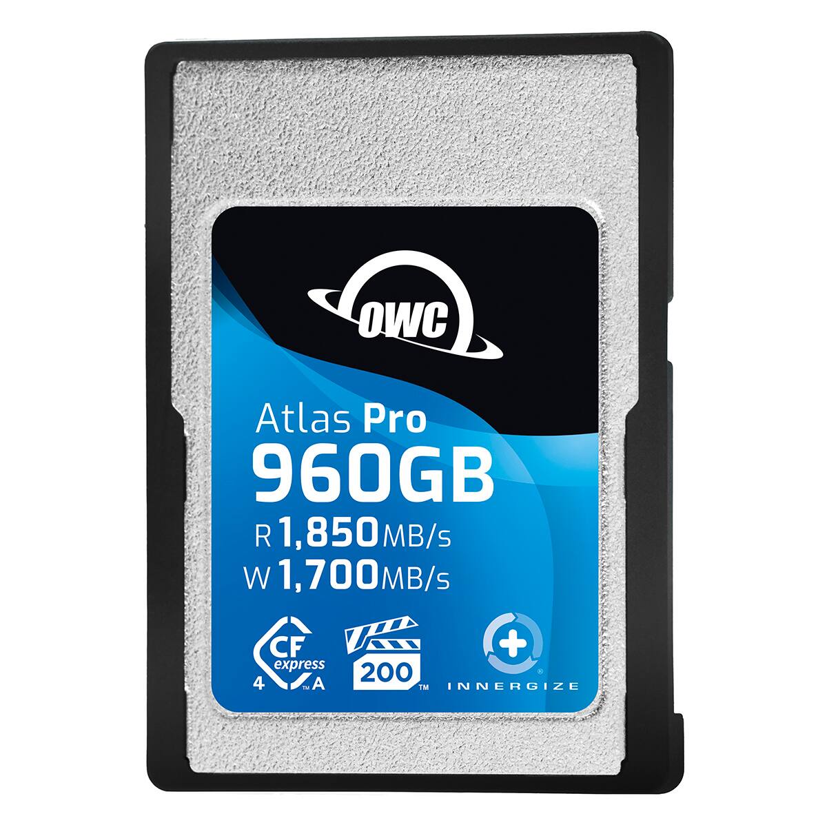 OWC Atlas Pro 960GB  
R 1,850 MB/s  
W 1,700 MB/s  
CF express 4  
A + 200  
TM INNERGIZE