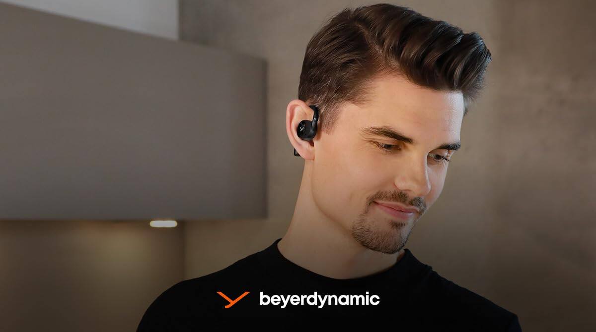 Alt View 3. Beyerdynamic - beyerdynamic Verio 200 Open True Wireless Earphones (Cream) - Cream.