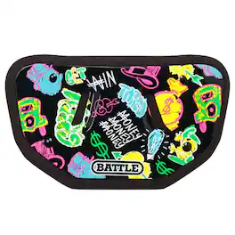 Battle Sports - Youth "Monopoly Street Art" Back Plate, Black - Multicolor