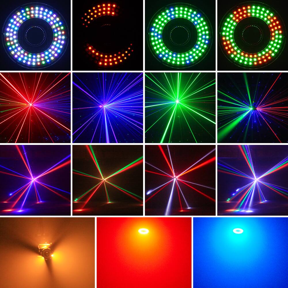 Alt View 1. UKing - 200W 3-Axis Laser Moving Head Light RGBW Stage Lighting 7LED DMX Beam Disco DJ.