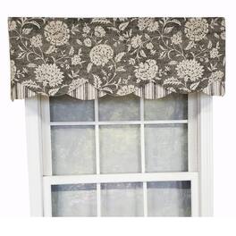 RLF Home - Luxurious Modern Design Classic Basanti Petticoat Style Window Valance 50" x 15" - Metal