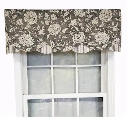 Front. RLF Home - RLF Home Luxurious Modern Design Classic Basanti Petticoat Style Window Valance 50" x 15" Metal - Metal.