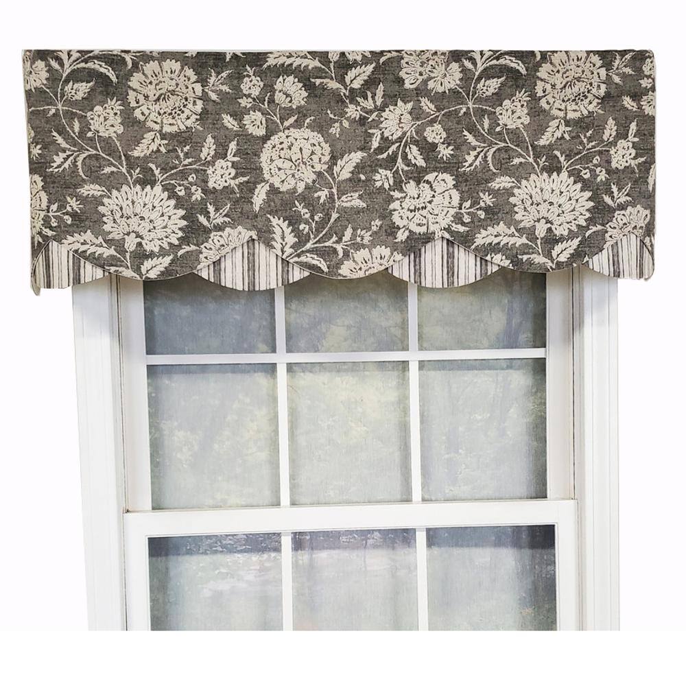 Front. RLF Home - RLF Home Luxurious Modern Design Classic Basanti Petticoat Style Window Valance 50" x 15" Metal - Metal.