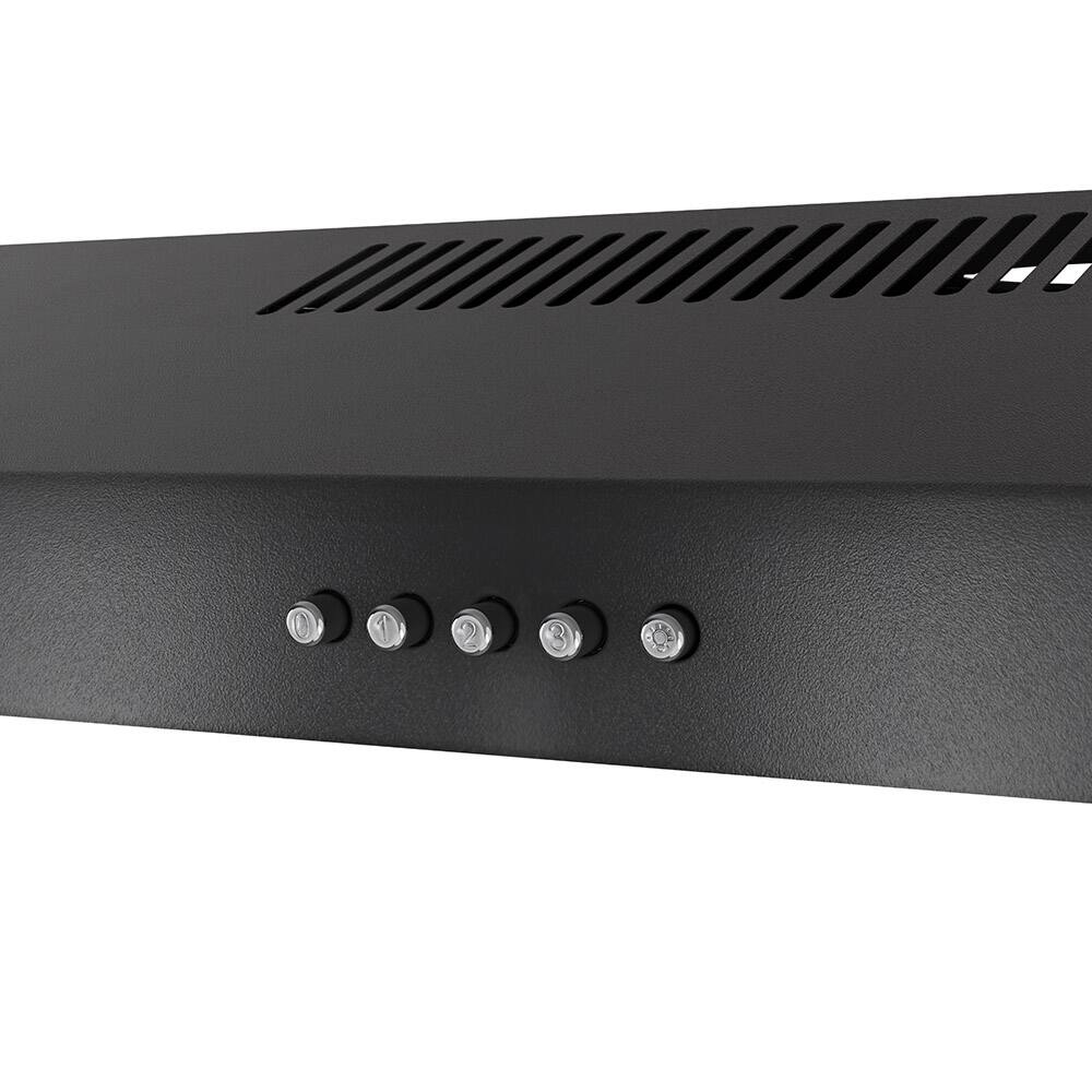 Alt View 6. Streamline - 30 in. Castellaro Ductless Undermount 80 CFM Range Hood, Mesh Filters, Push Button Control, LED Light - Grit Black.