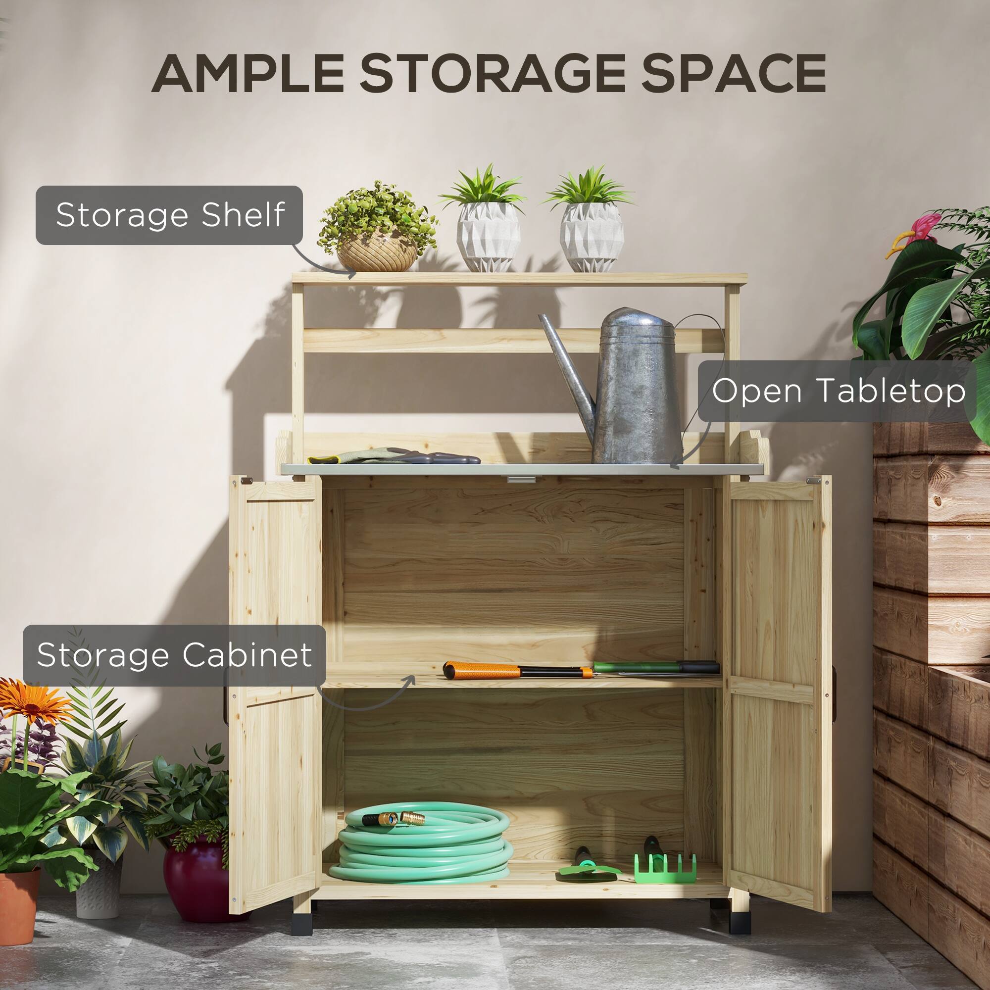 Storage Shelf, Open Tabletop, Storage Cabinet