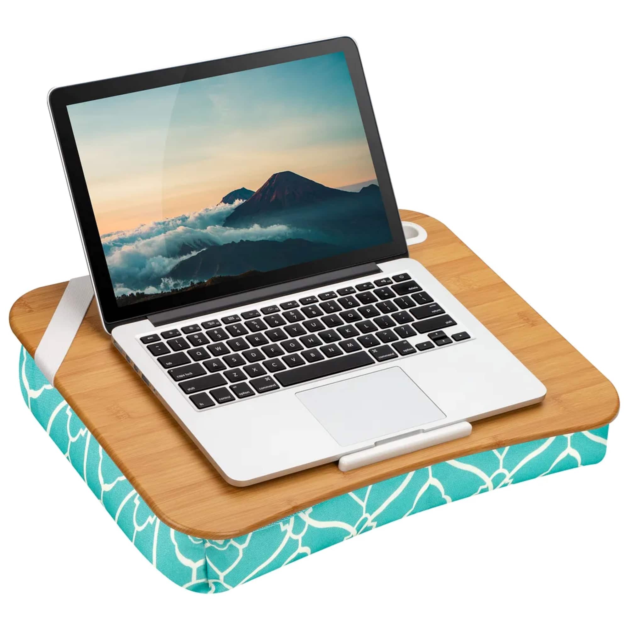 Front. LapGear - Designer Lap Desk for 15.6" Laptop - Aqua Trellis.