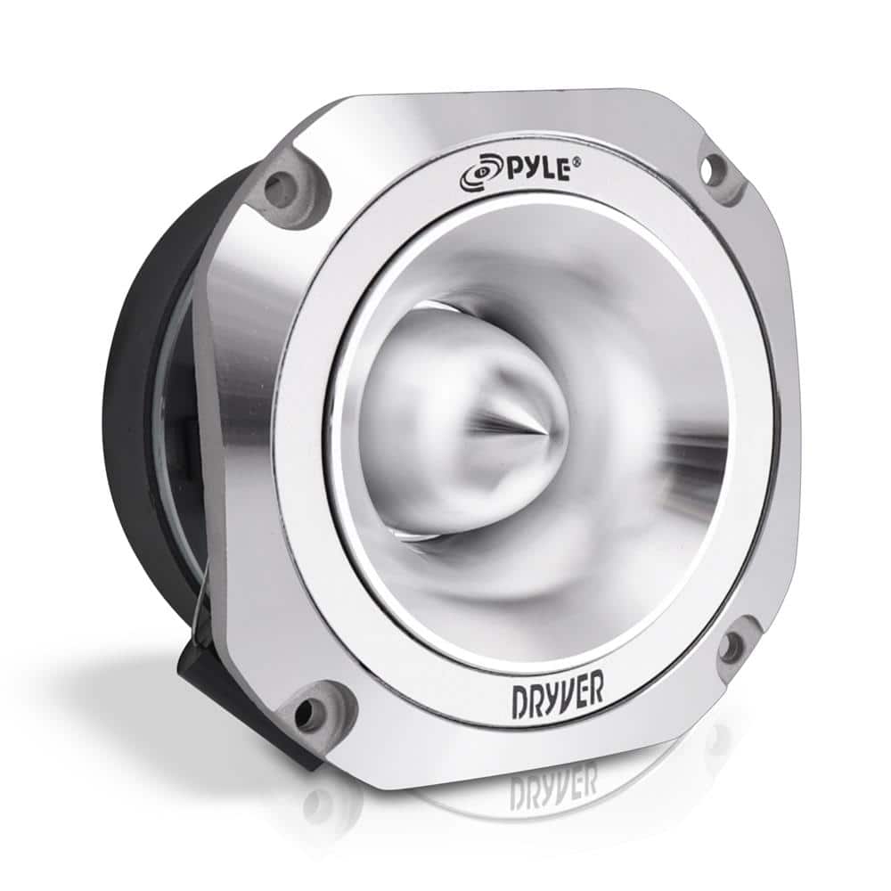 Pyle - 1.5” Audio Car Tweeter Speaker - Aluminum Die-Cast Frame, 500 Watt Peak, 2 kHz - 25 kHz Frequency Response, 4 Ohm - Silver